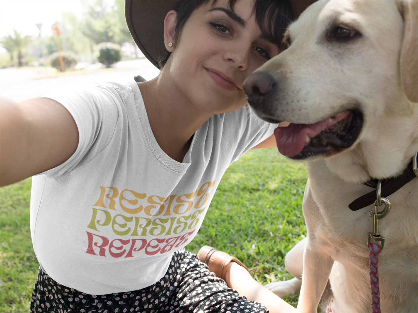 RESIST PERSIST REPEAT Feminine Fit Empowerment Tee (4 colors)