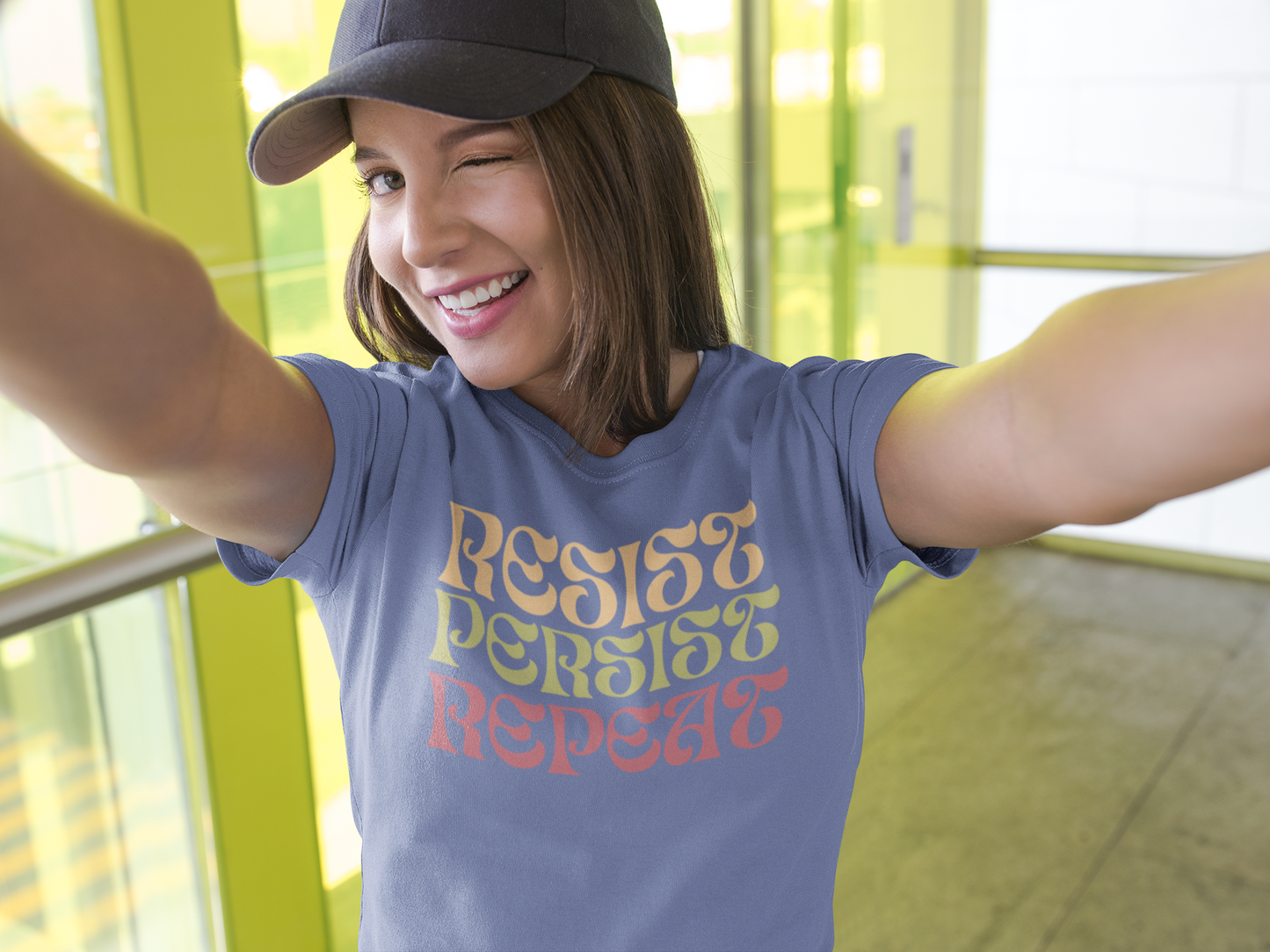 RESIST PERSIST REPEAT Feminine Fit Empowerment Tee (4 colors)