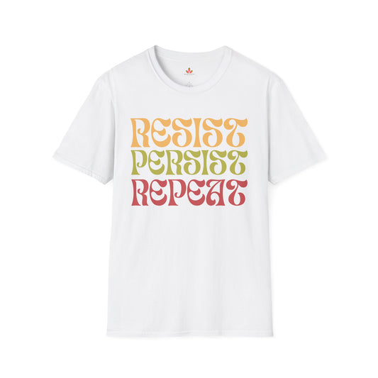 RESIST PERSIST REPEAT Unisex Softstyle T-Shirt (4 colors)