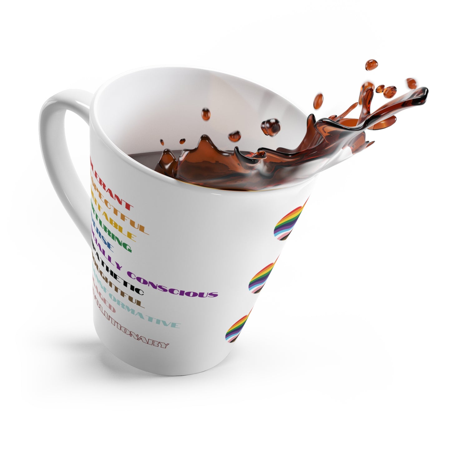 TRENDSETTER Rainbow Heart 12oz Tea Mug