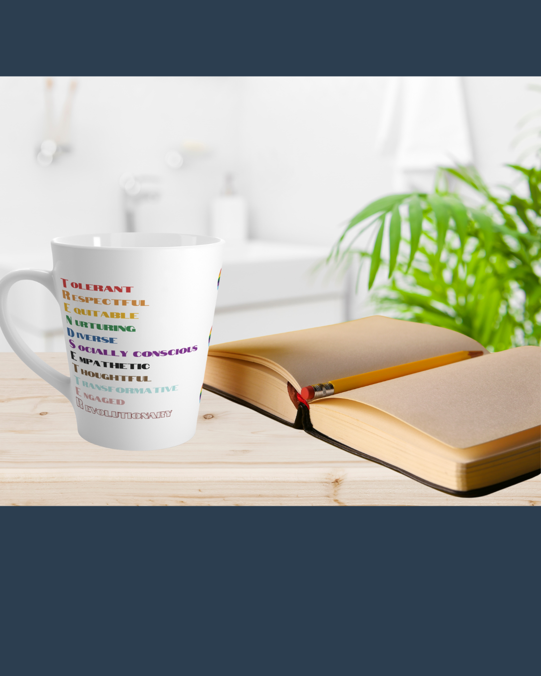 TRENDSETTER Rainbow Heart 12oz Tea Mug