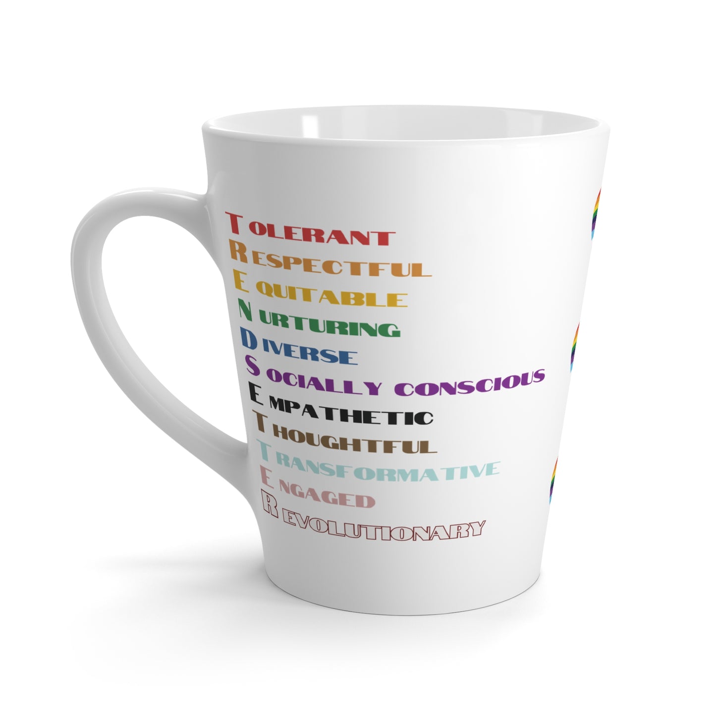 TRENDSETTER Rainbow Heart 12oz Tea Mug